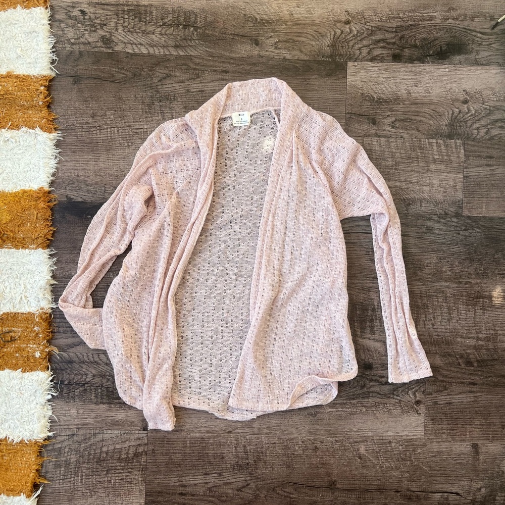 Urban Outfitters Light Pink Open-Front Cardigan